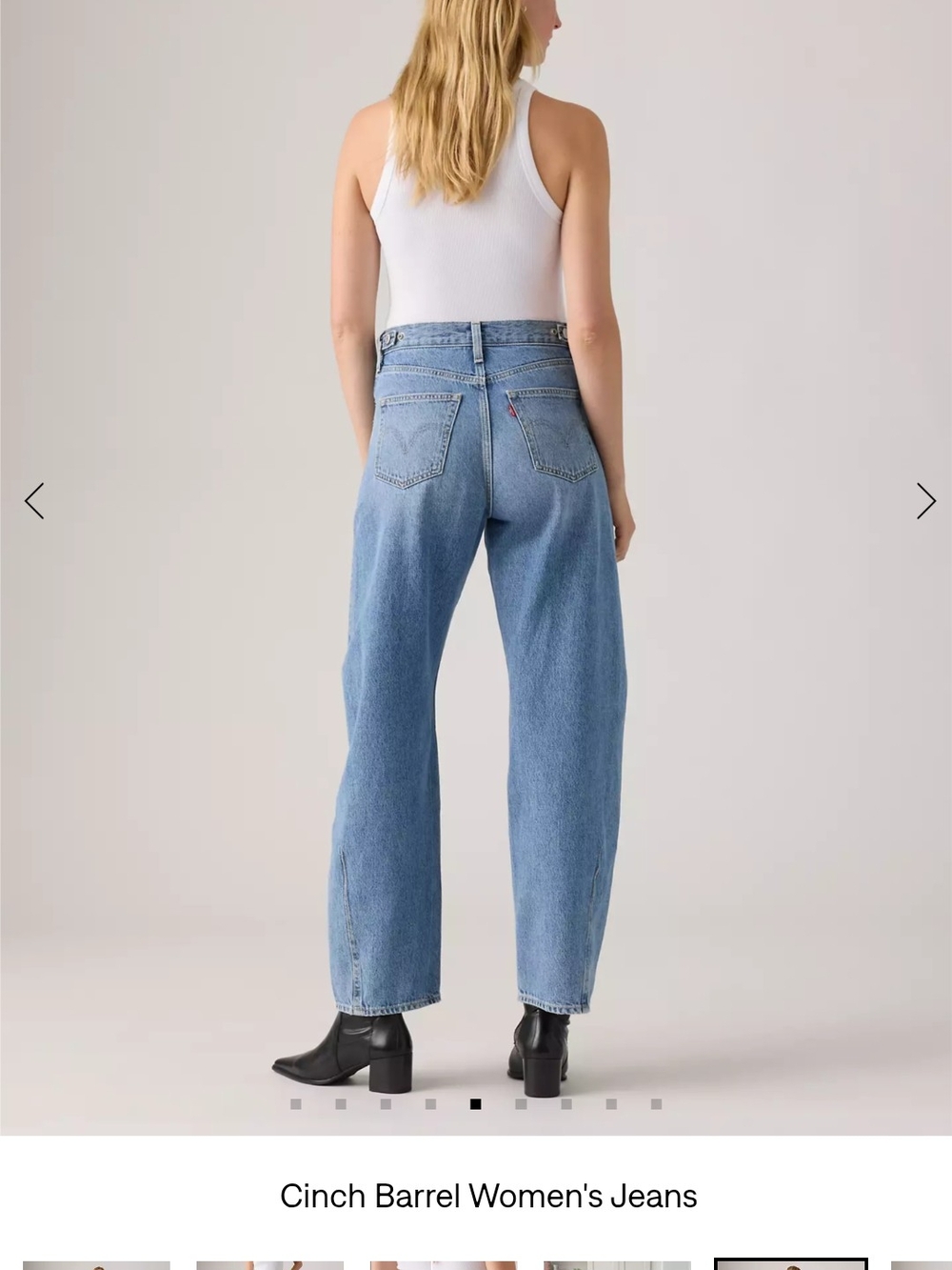 Levi's Cinch Women's Cinch Barrel Jeans - Light Blue Denim 25x31 Nwt